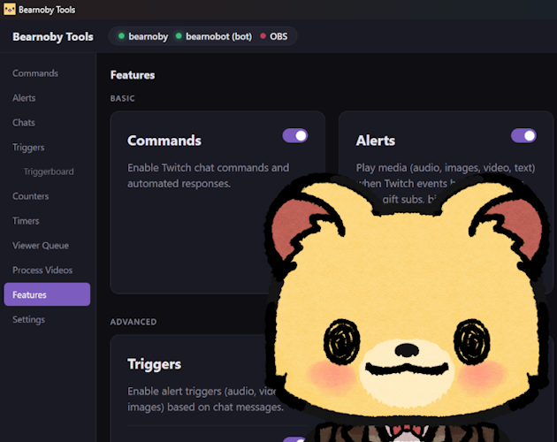 Bearnoby-Tools feature overview